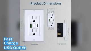 Prise USB à charge rapide avec veilleuse