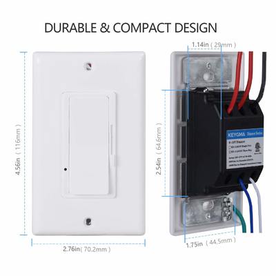 010V Dimmer Switch Dimming Slider with Rocker ON OFF Switch Fans Speed Regulator