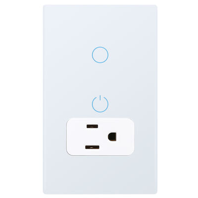 ETL/FCC Certified WiFi Smart Wall Socket with 10A Max Current and Durable ABS & PC Material